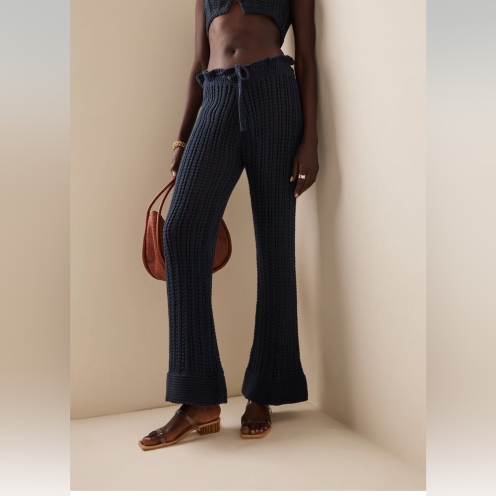 Savannah Morrow Crochet Knit Pants